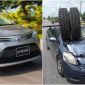 Xe tải văng bánh khi đang chạy, Toyota Vios 'nằm không cũng trúng đạn'