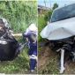 Honda City 'bay đầu' sau cú va chạm với Toyota Vigo, ba người trong một gia đình chết thảm