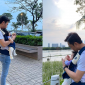 'Tan chảy' trước hình ảnh Cường Đô la vừa địu con vừa cho con bú: Đúng chuẩn ông bố bỉm sữa của năm