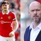 'Tấu hài' trong trận hòa của Man United, Maguire ngay lập tức bị HLV Ten Hag 'thanh trừng'