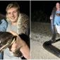 ‘Quái vật’ Trăn Miến Điện nặng 90kg, dài hơn 5m bị bắt tại Florida, 5 người đàn ông 'vật lộn' mới bắt được
