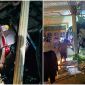 Camera ghi lại cảnh ô tô tông thẳng vào nhà dân, xe mắc kẹt vào cột sắt, tài xế tử vong