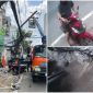 Người dân bàng hoàng kể lại giây phút tài xế xe tải đột quỵ tử vong đâm gãy cột điện ở Thủ Đức