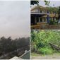Bão số 5 cách bờ biển Nghệ An - Hà Tĩnh 28km, loạt ngôi nhà trường học đã bị tốc mái, cây cối đổ rạp