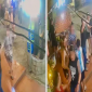 Camera ghi lại cảnh chủ quán ăn hoang mang tột độ khi bất ngờ bị nhóm người hành hung và đe dọa ‘san bằng’ quán