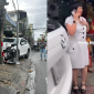Clip hiện trường vụ ô tô mất lái lao vào chợ Đà Nẵng, tông trúng người đi đường và làm gãy đôi cột điện