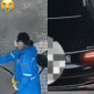 Clip nữ nhân viên trạm xăng bật khóc sau khi nhặt tiền chủ xe Mercedes ném xuống đất, cái kết cho tài xế