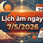 Xem lịch âm hôm nay 7/5/2026: Giờ xấu gây trở ngại, giờ tốt trong ngày? Việc nên và không nên làm?