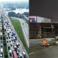 Hiện trường 'ngổn ngang' vụ xe tải lật ngửa chắn ngang đường ở TP.HCM: Quốc lộ 1 tắc dài đến 5 km