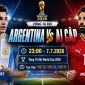 VTV trực tiếp bóng đá Argentina vs Ai Cập - Link xem trực tiếp World Cup 2026 hôm nay 7/7 trên VTV3