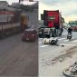 Hà Tĩnh: Xe tải cẩu lao vào đoàn xe máy đang dừng đèn đỏ, camera ghi lại toàn bộ diễn biến