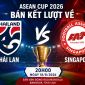VTV trực tiếp bóng đá Thái Lan vs Singapore - Link xem trực tiếp AFF Cup 2026 hôm nay 18/8 trên VTV6