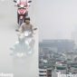 Hà Nội mù mịt chưa từng thấy, hàng loạt nhà cao tầng 'biến mất' giữa màn không khí trắng đục