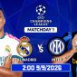 Link xem trực tiếp bóng đá Real Madrid vs Inter Milan 2h ngày 9/9 - TV360 trực tiếp Cúp C1 hôm nay