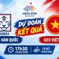 Dự đoán kết quả, tỷ số U23 Việt Nam vs U23 Hàn Quốc - Siêu máy tính nhận định bóng đá ASIAD 2026