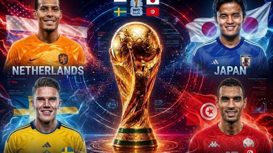 Lịch thi đấu bảng F World Cup 2026 mới nhất: Hà Lan vs Nhật Bản; Thụy Điển vs Tunisia
