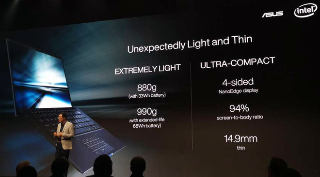 Asus ra mắt laptop nhẹ nhất thế giới, trọng lượng 880g